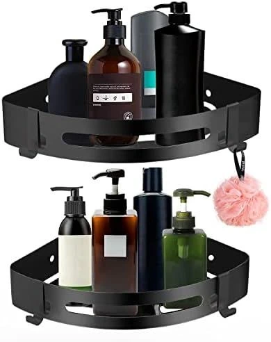 wholesale corner black shower caddy(001)